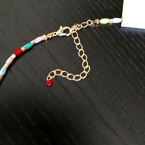 Beaded Choker Necklace Smiley Face Necklace - Picture 4 of 7